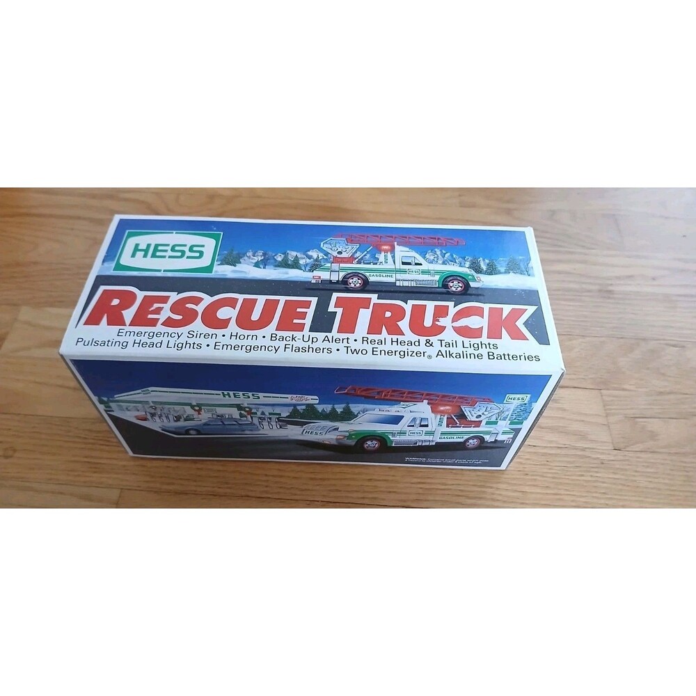 NEW IN BOX Hess Toy Truck 1994 Vintage Toys 90s Rescue Truck Battery Operated